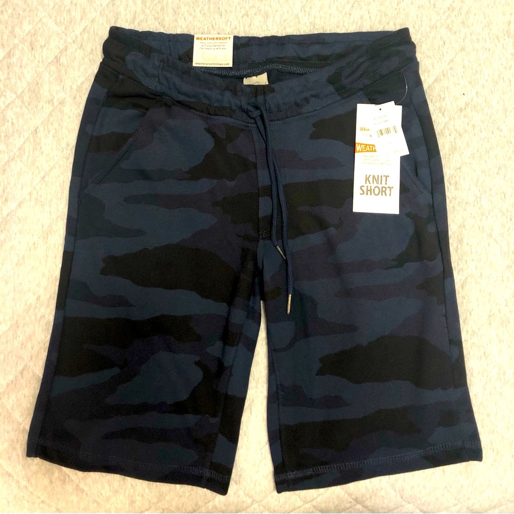 NWT Weatherproof  blue Camo knit shorts S
